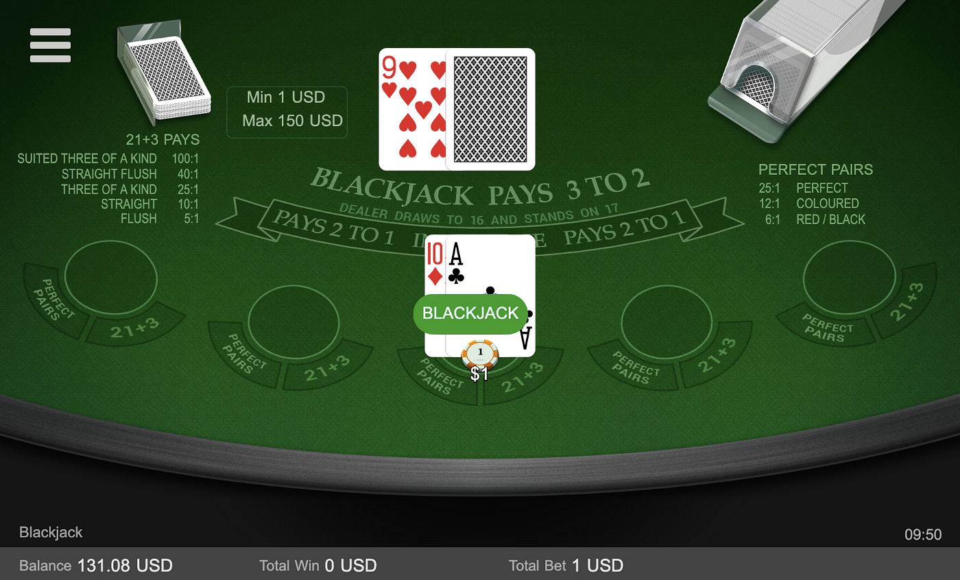 Blackjack Side Bet Odds